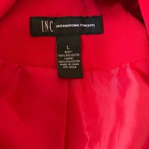 Red suit jacket